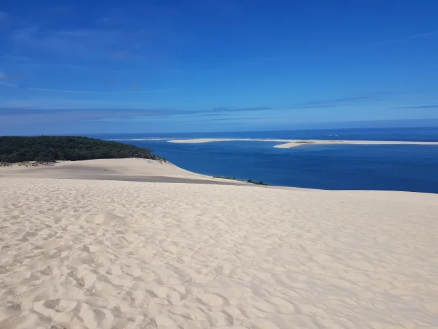 Vue sur le banc d'arguin depuis la dune du pilat