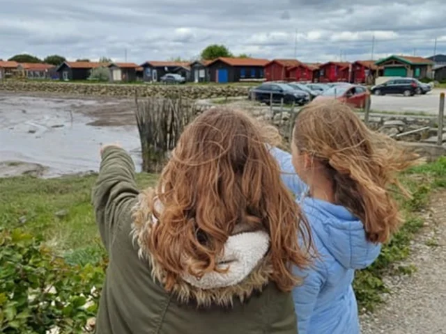 2 enfants participant à un jeu de piste sur les ports de Gujan-Mestras